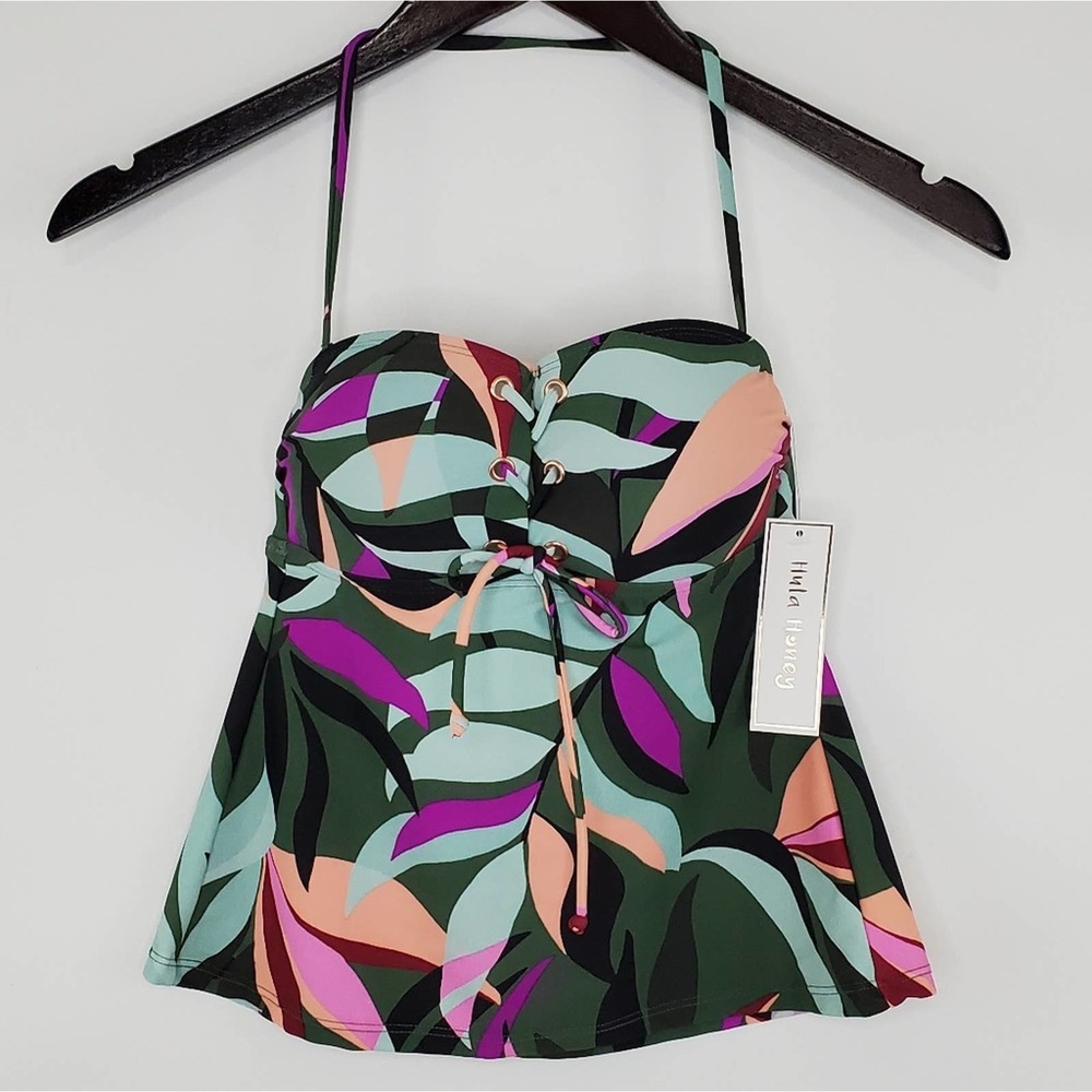 Hula Honey Hyper Tropics Tankini Top